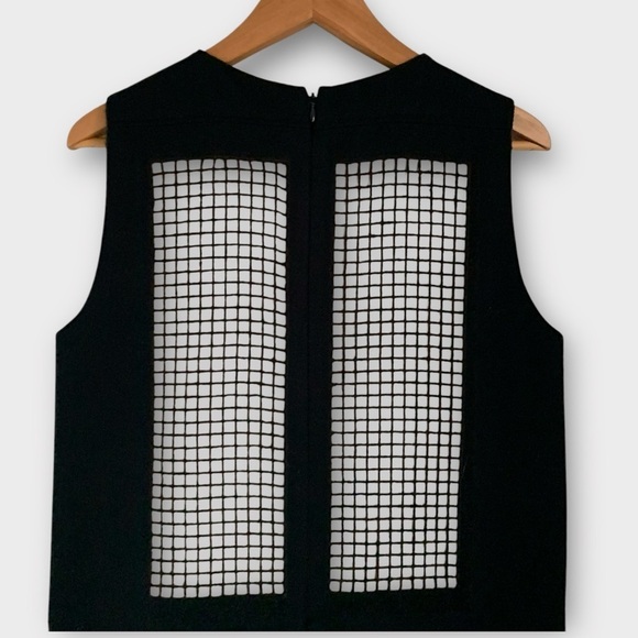 Tibi Black Geometric Cutout Sheath Dress - Picture 4 of 7